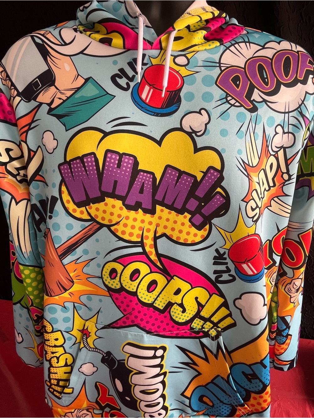 Comic Pop Art Hoodie WHAM BOOM Graphic Sweatshirt